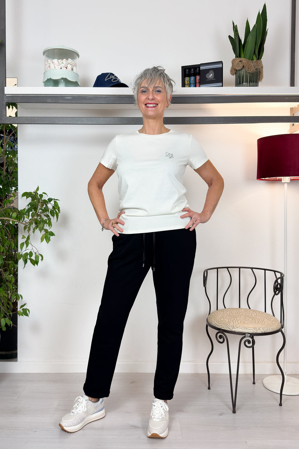 Tshirt basic con logo strass LIU JO
