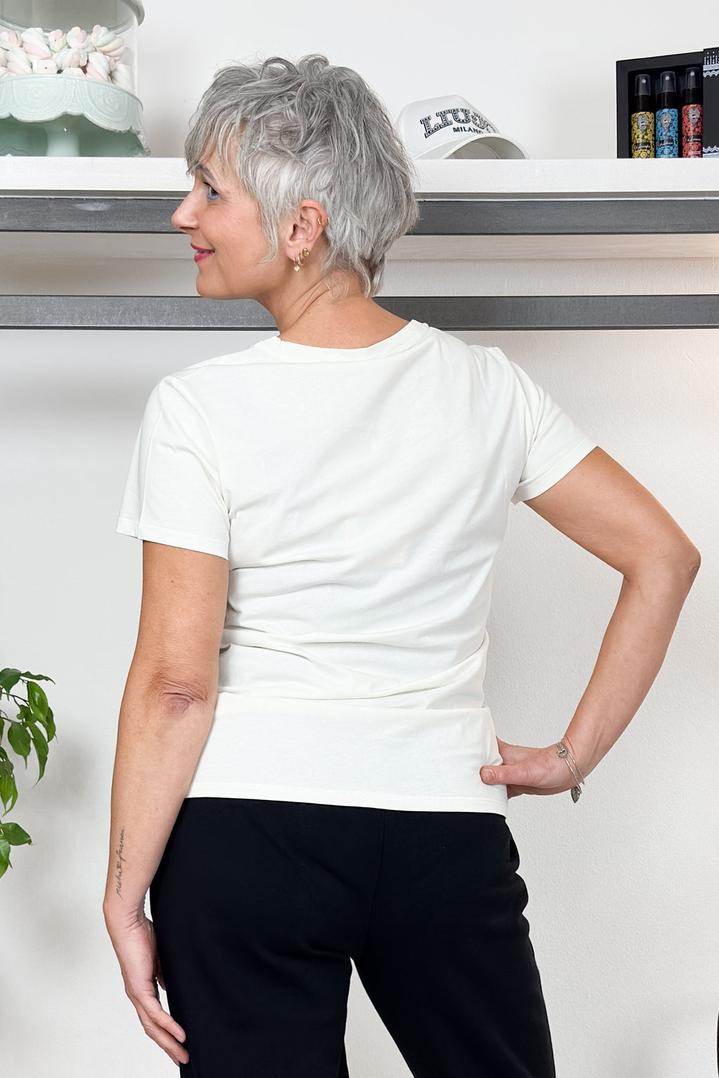 Tshirt basic con logo strass LIU JO
