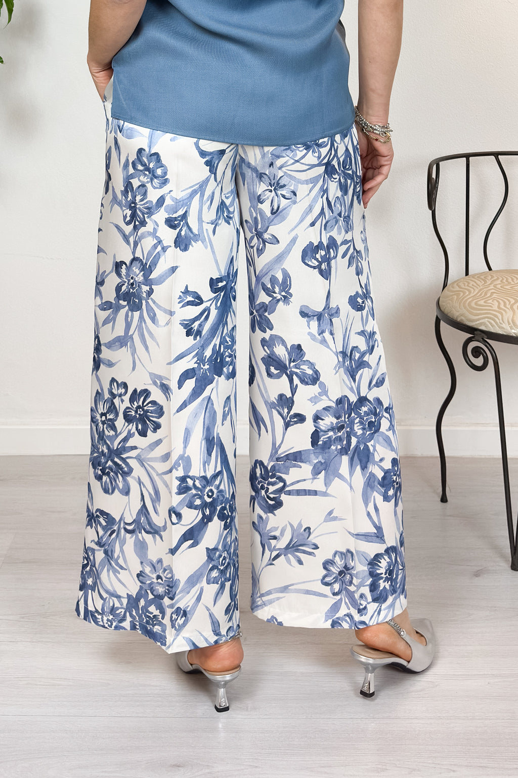 Pantaloni in twill stampato EMME