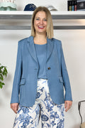 Blazer in twill di viscosa e lino EMME