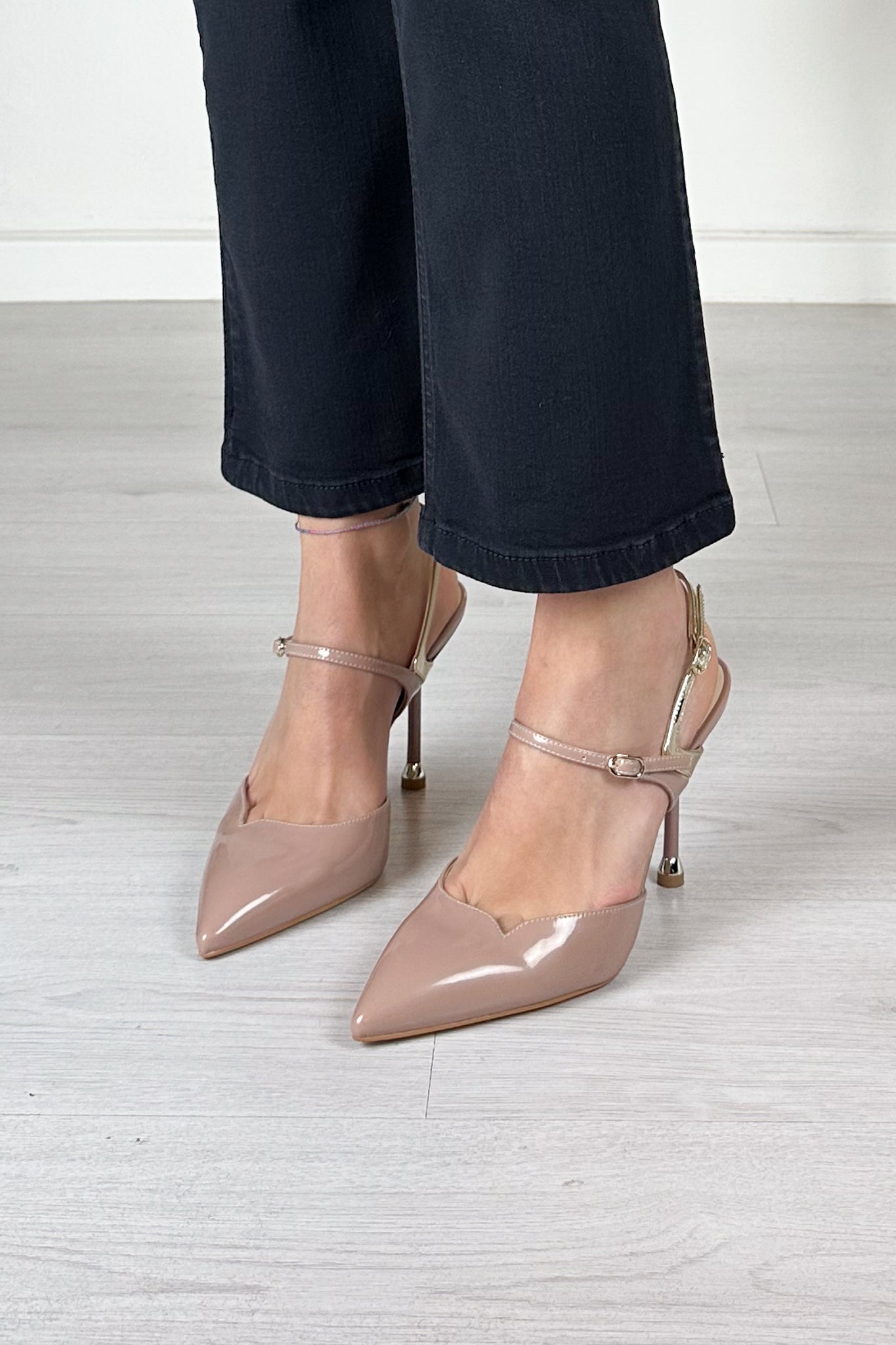 Slingback con tacco in vernice LIU JO