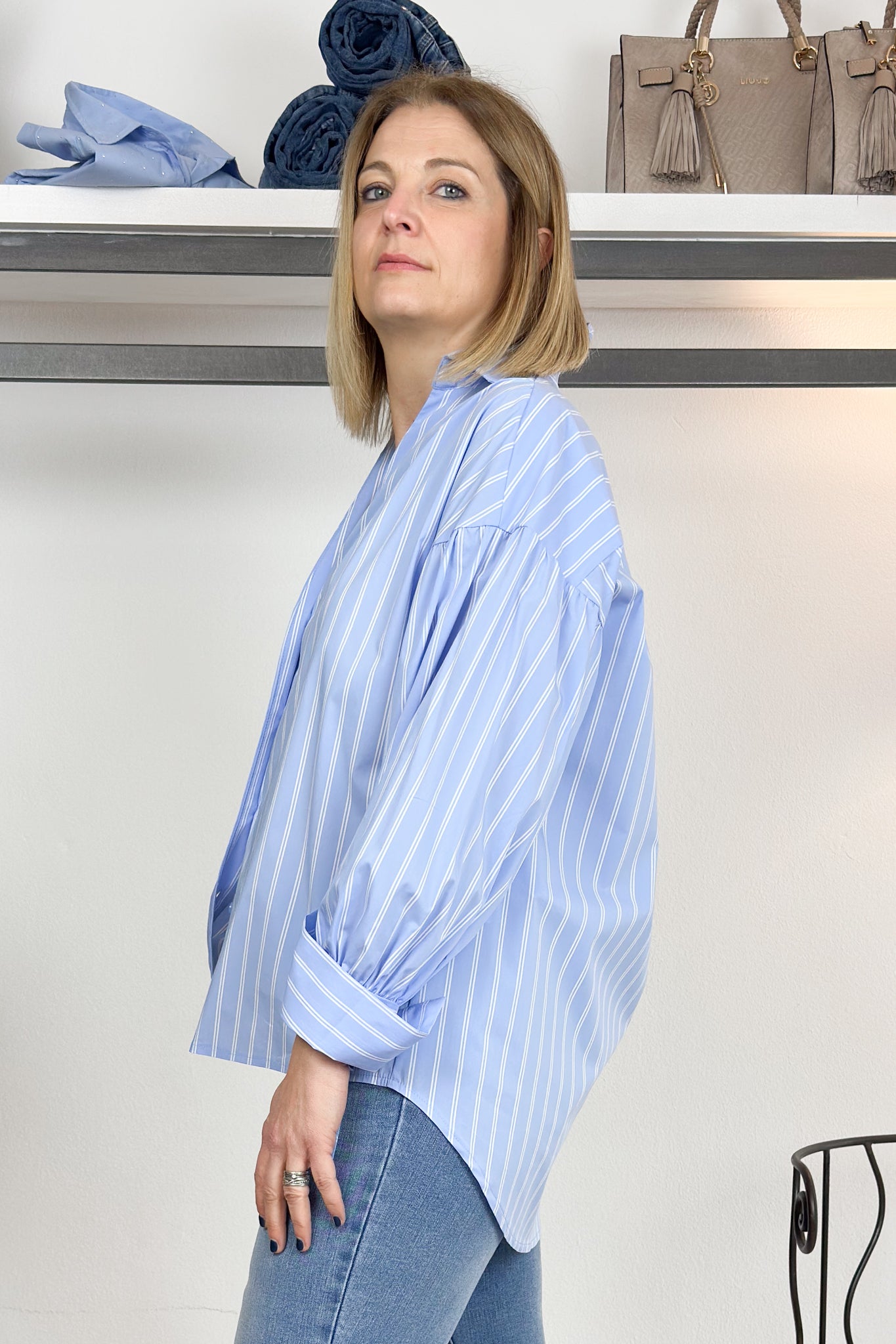 Camicia bastonetto manica palloncino KAOS