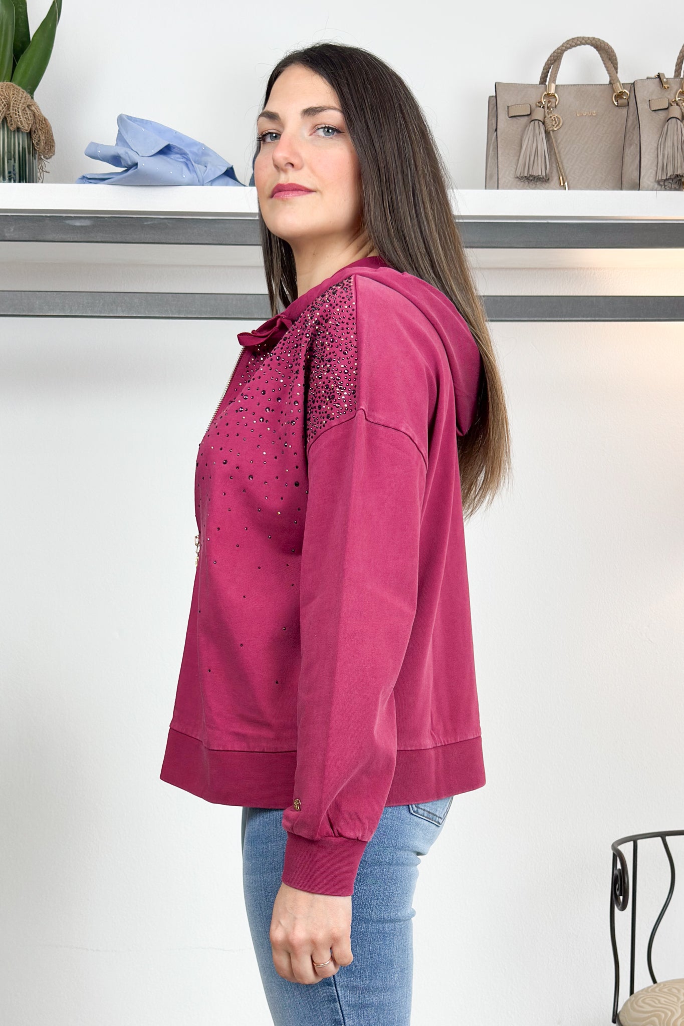 Felpa con strass LIU JO