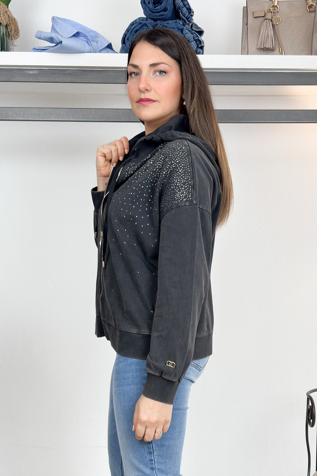 Felpa con strass LIU JO