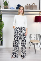 Pantaloni a palazzo in popeline LIU JO