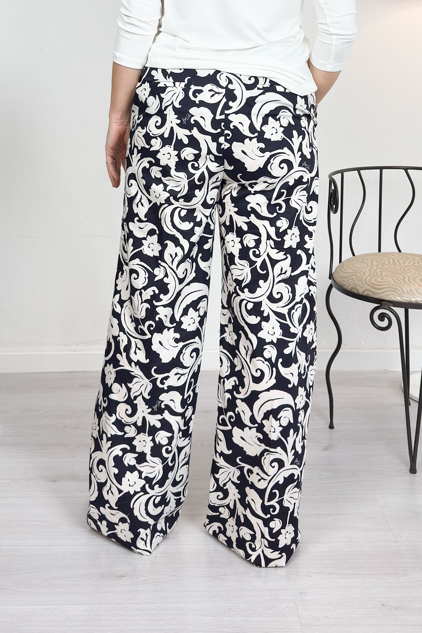 Pantaloni a palazzo in popeline LIU JO