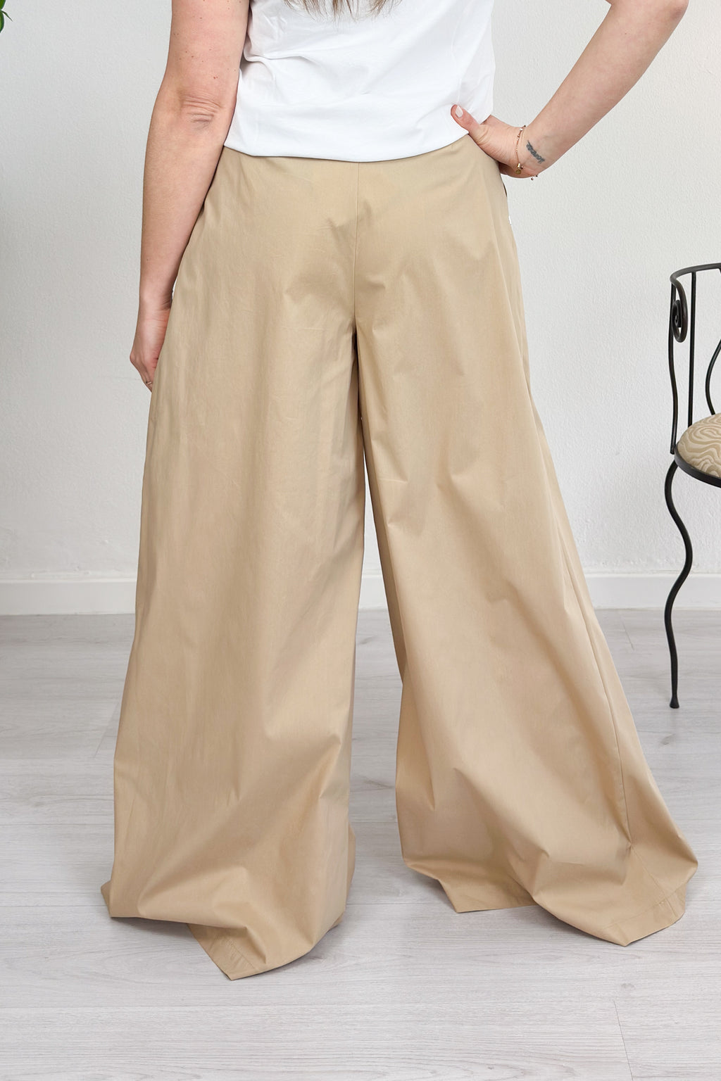 Pantalone a palazzo in popeline MANILA GRACE