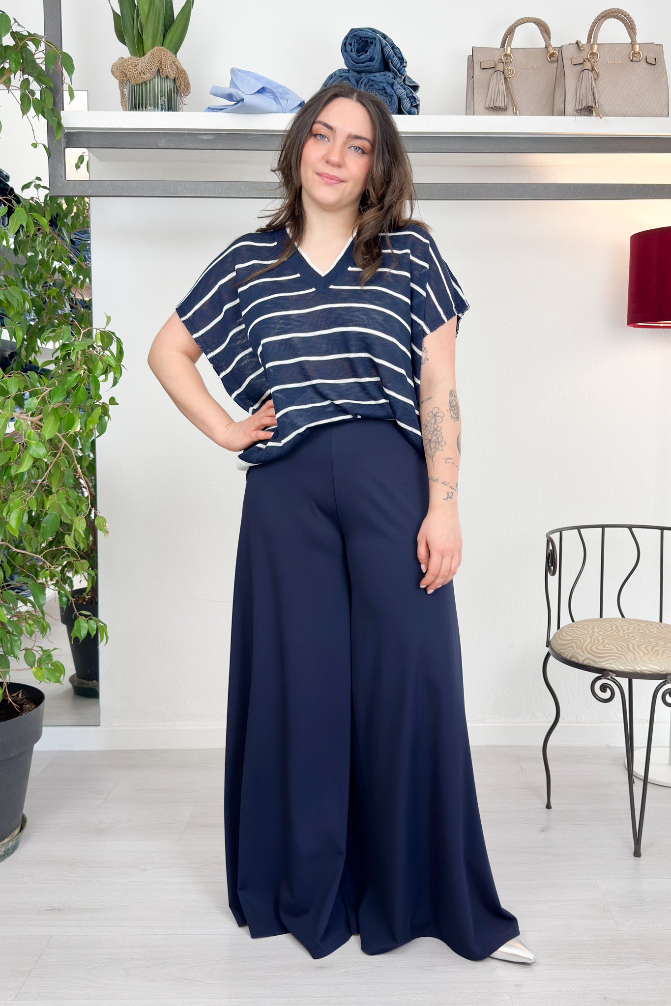 Pantalone jersey palazzo KAOS
