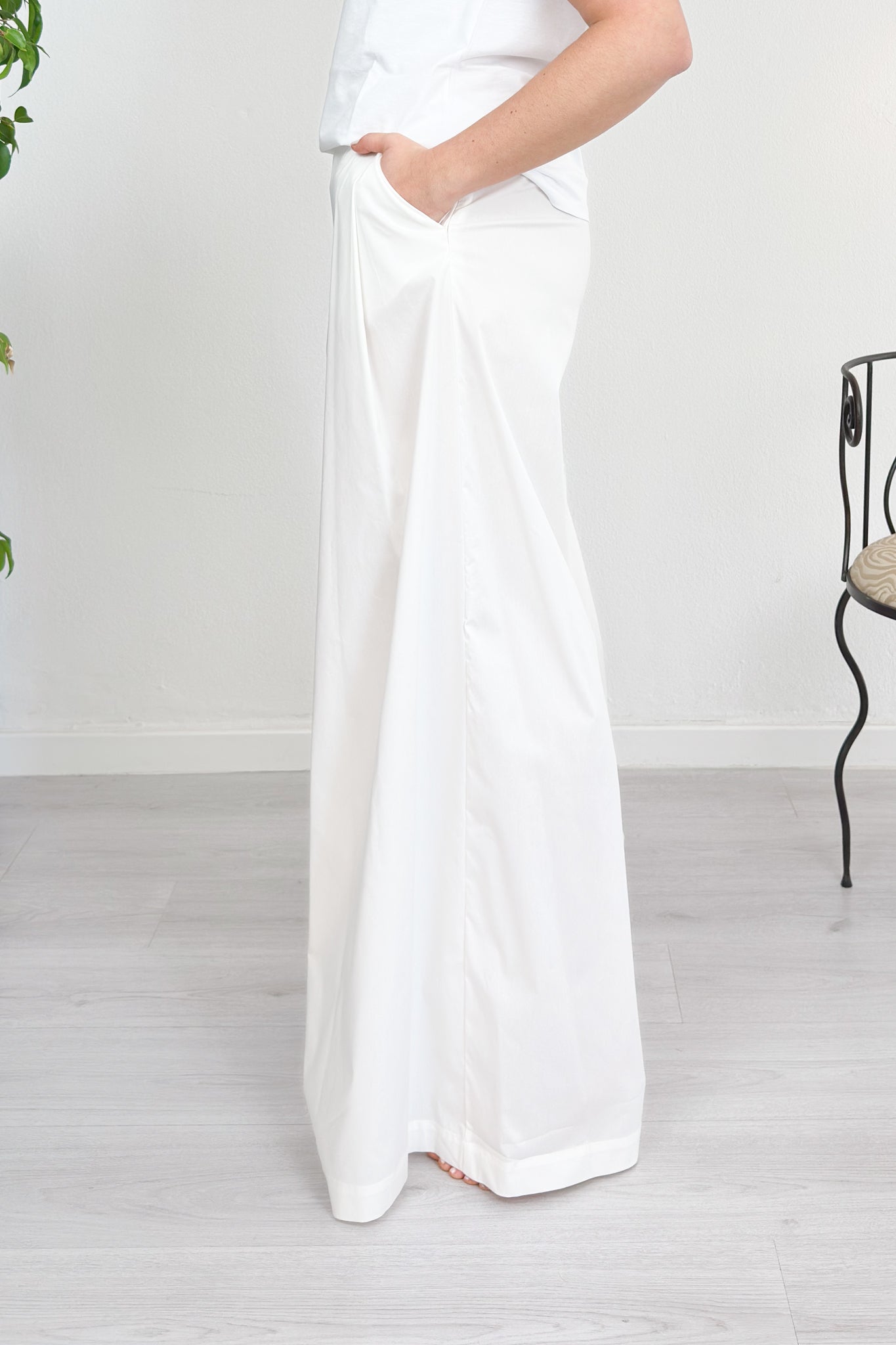 Pantalone a palazzo in popeline MANILA GRACE