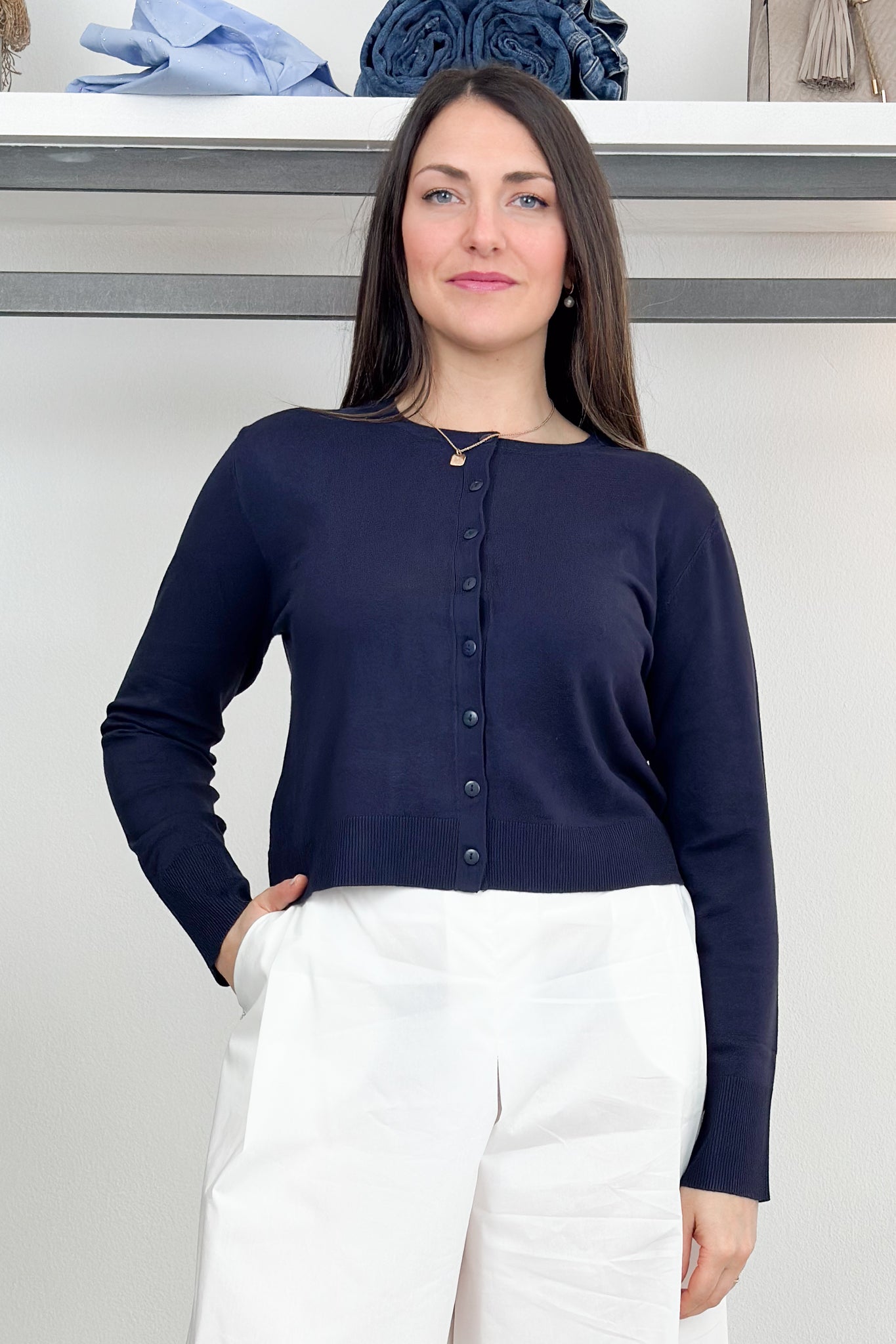 Cardigan "Il segreto" in viscosa stetch EMME