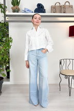 Camicia boxy con ricami gioiello LIU JO