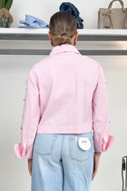 Camicia boxy con ricami gioiello LIU JO