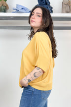 Maglia over in viscosa bianco KAOS