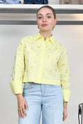 Camicia boxy con ricami gioiello LIU JO