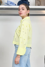 Camicia boxy con ricami gioiello LIU JO