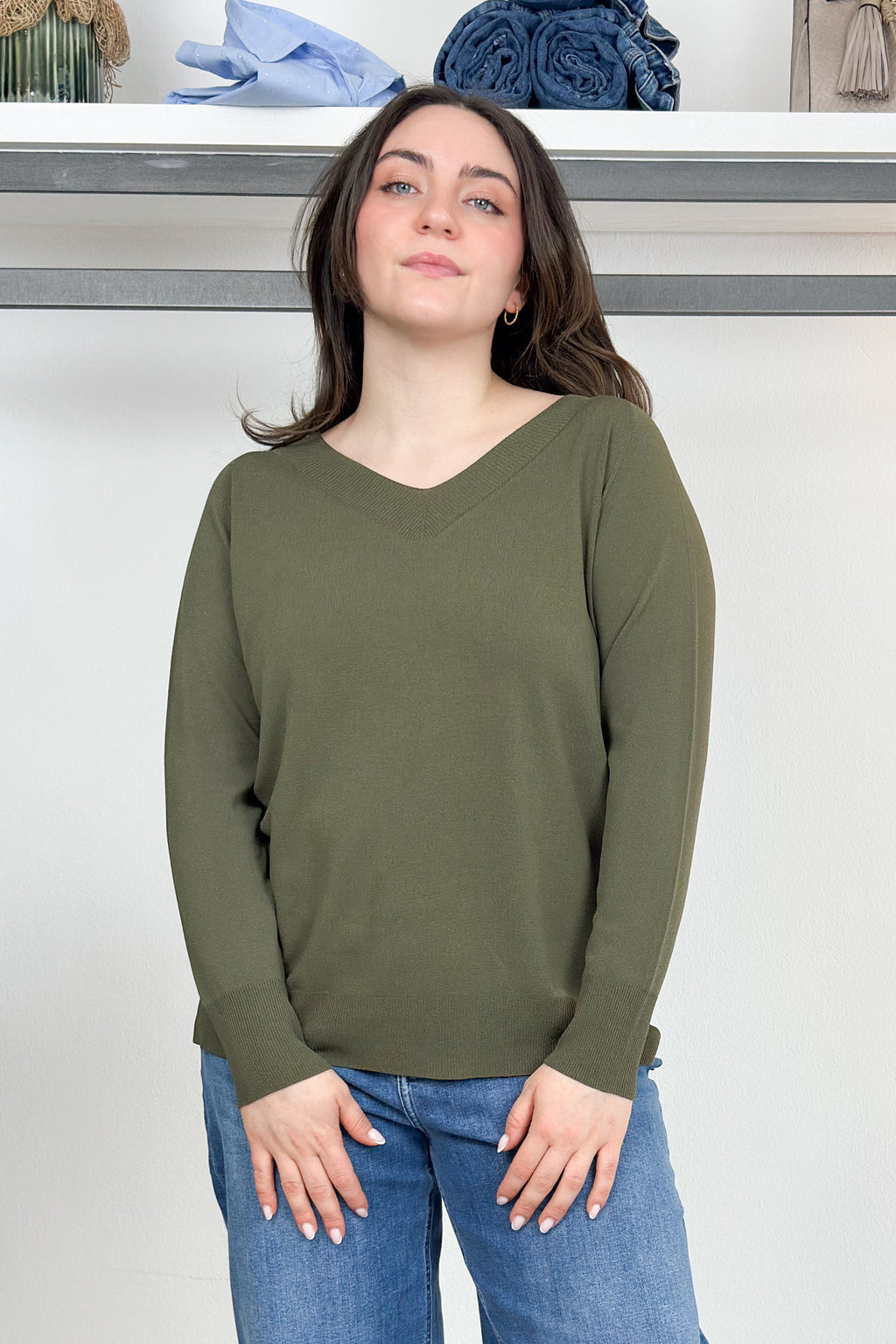 Maglia over in viscosa scollo a V  KAOS