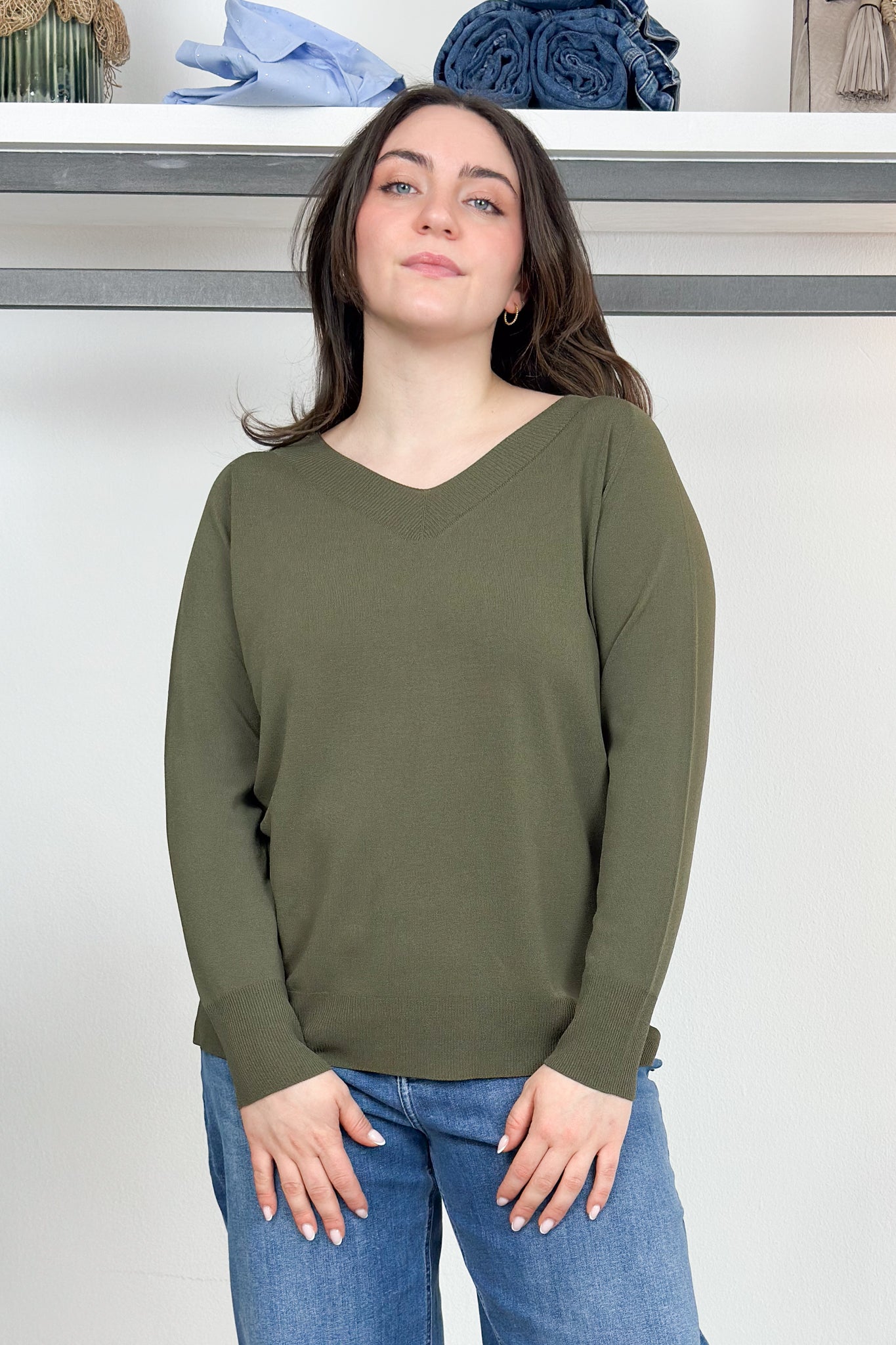 Maglia over in viscosa scollo a V  KAOS