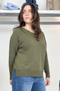Maglia over in viscosa scollo a V  KAOS