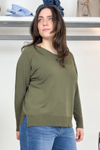 Maglia over in viscosa scollo a V  KAOS