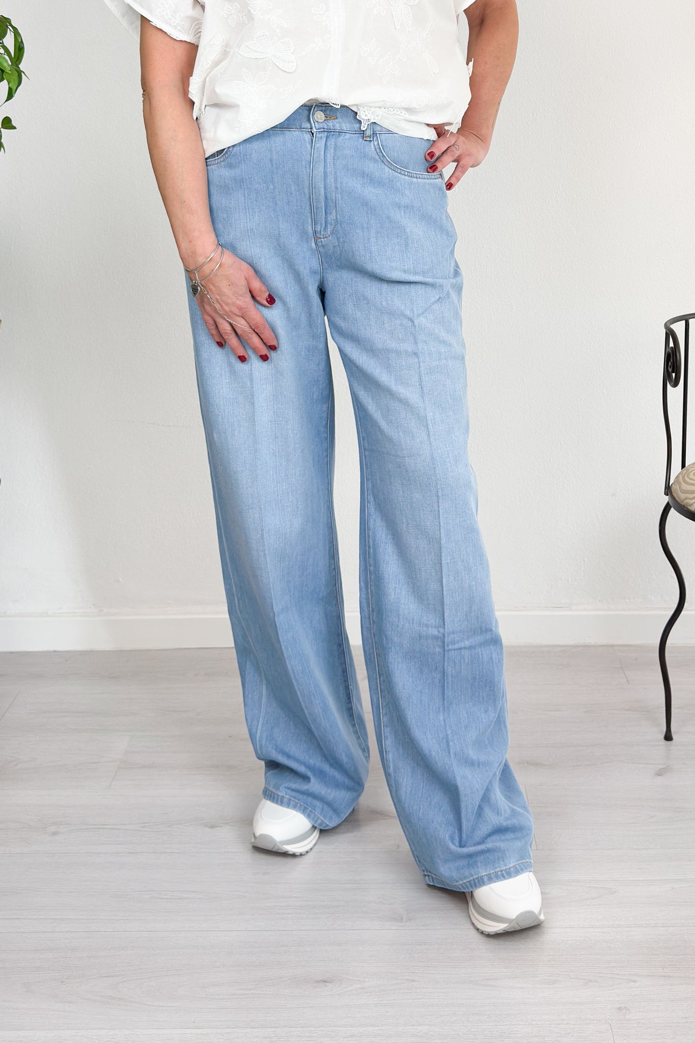 Palazzo in denim leggero KAOS