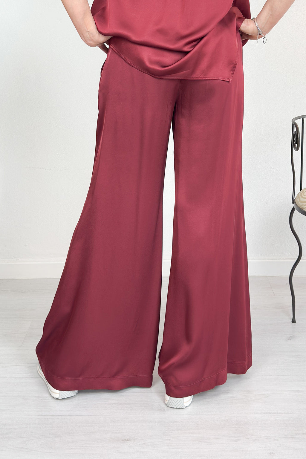 Pantalone a palazzo in raso KAOS