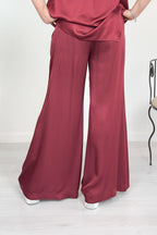 Pantalone a palazzo in raso KAOS