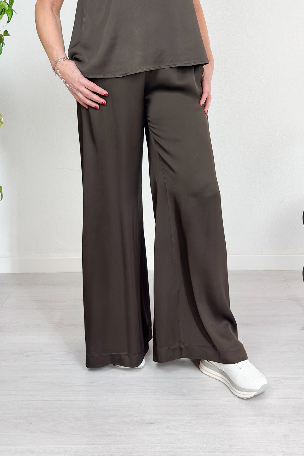 Pantalone a palazzo in raso KAOS