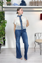 Camicia in pizzo e denim LIUJO