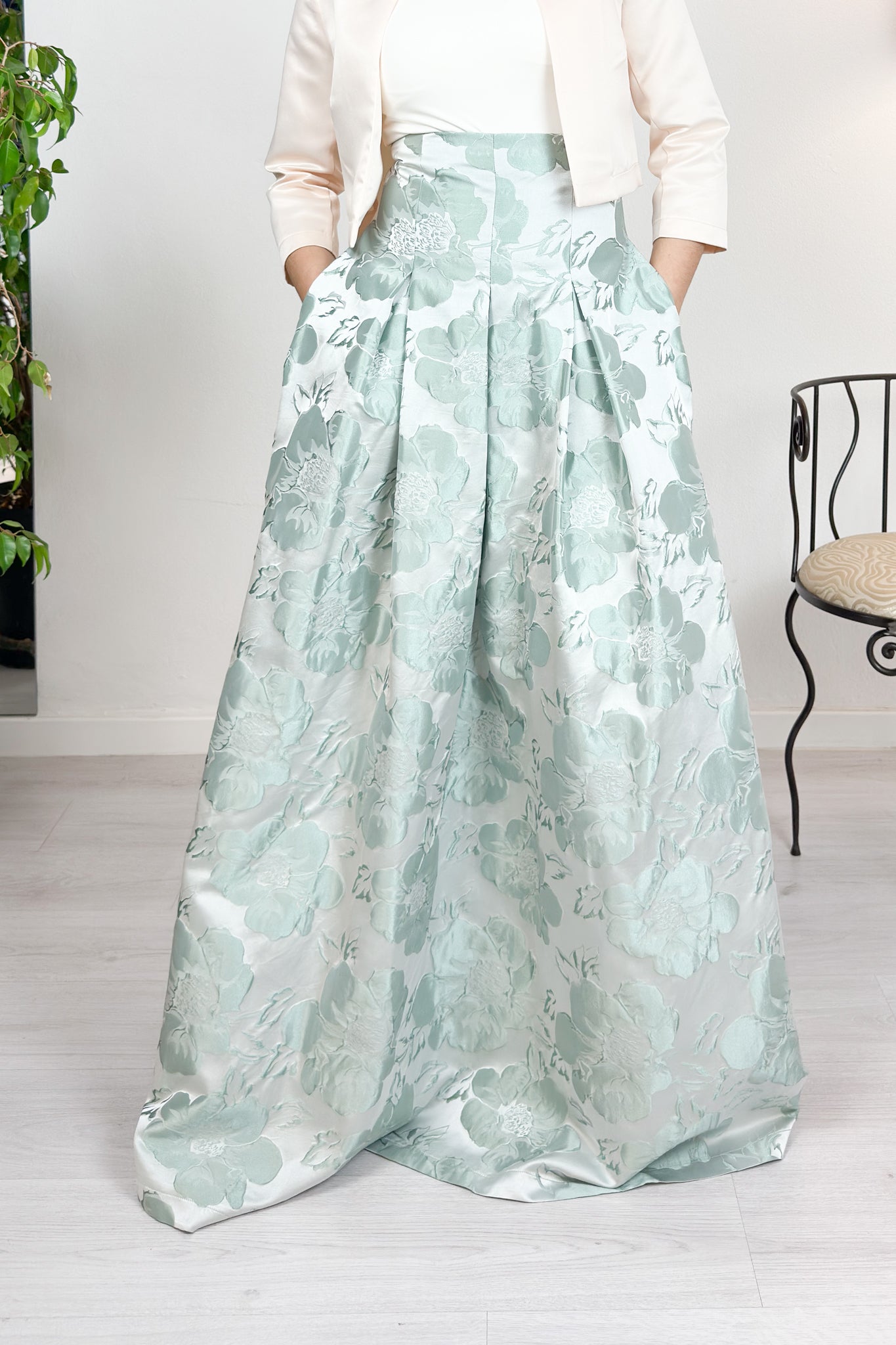 Gonna lunga tessuto jacquard LANACAPRINA