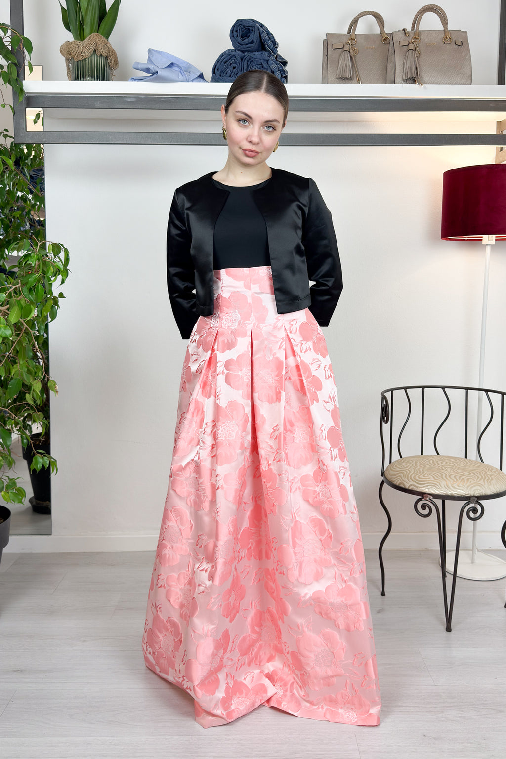 Gonna lunga tessuto jacquard LANACAPRINA
