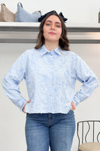 Camicia boxy con ricami EMME