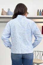 Camicia boxy con ricami EMME