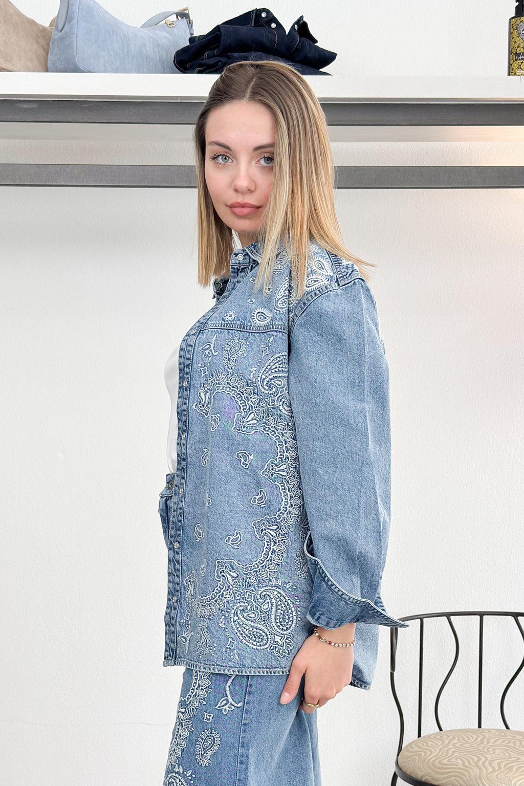 Camicia in denim con ricami bandana LIU JO