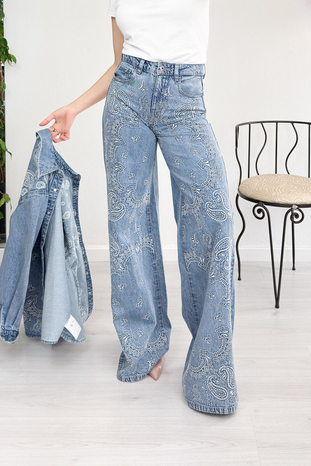 Jeans flare con ricami bandana LIU JO