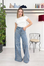 Jeans flare con ricami bandana LIU JO