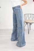Jeans flare con ricami bandana LIU JO