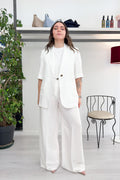 Blazer in tela fluida di lino e viscosa EMME