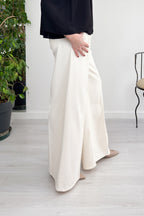 Jeans flare a palazzo in misto lino/cotone KAOS