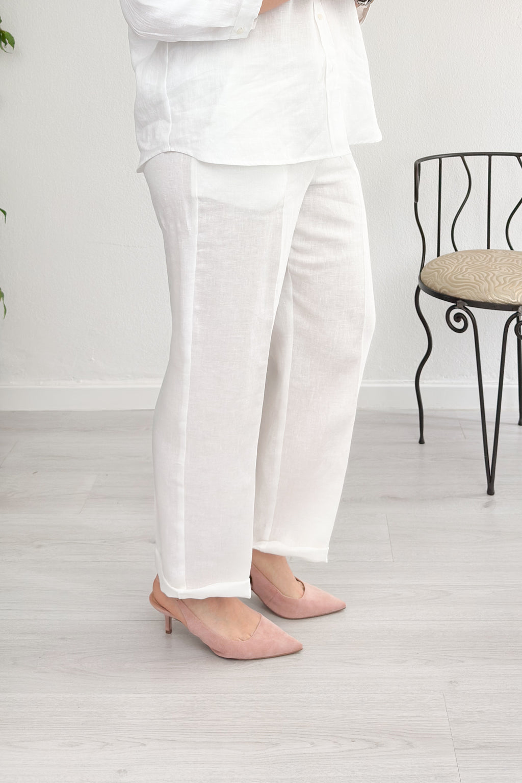 Jogger in tela di lino EMME