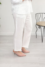 Jogger in tela di lino EMME