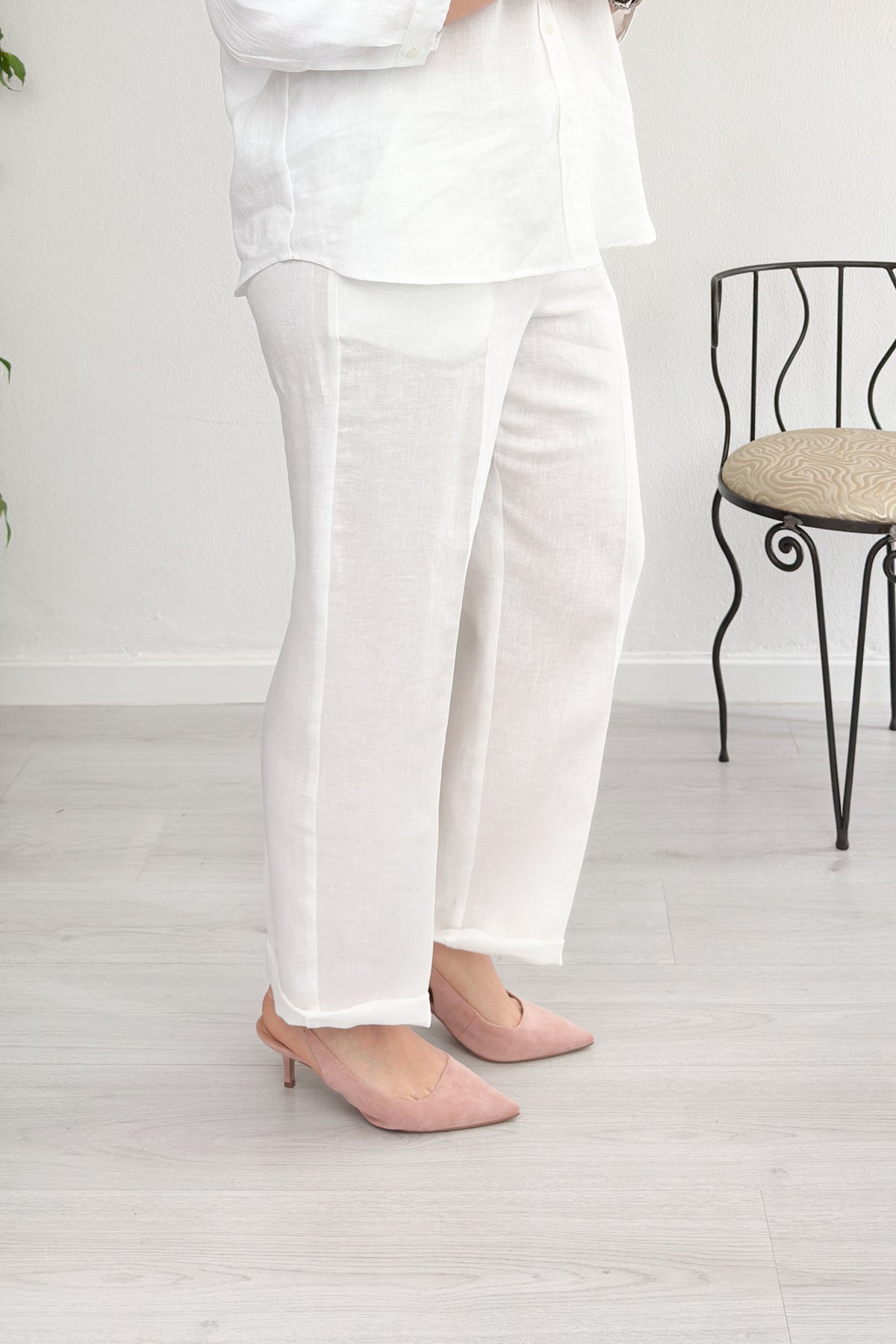 Jogger in tela di lino EMME