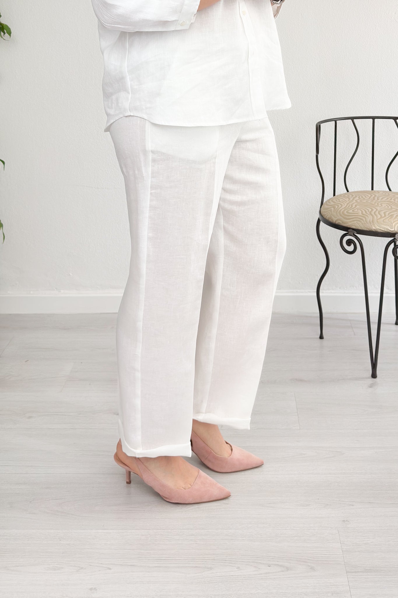Jogger in tela di lino EMME