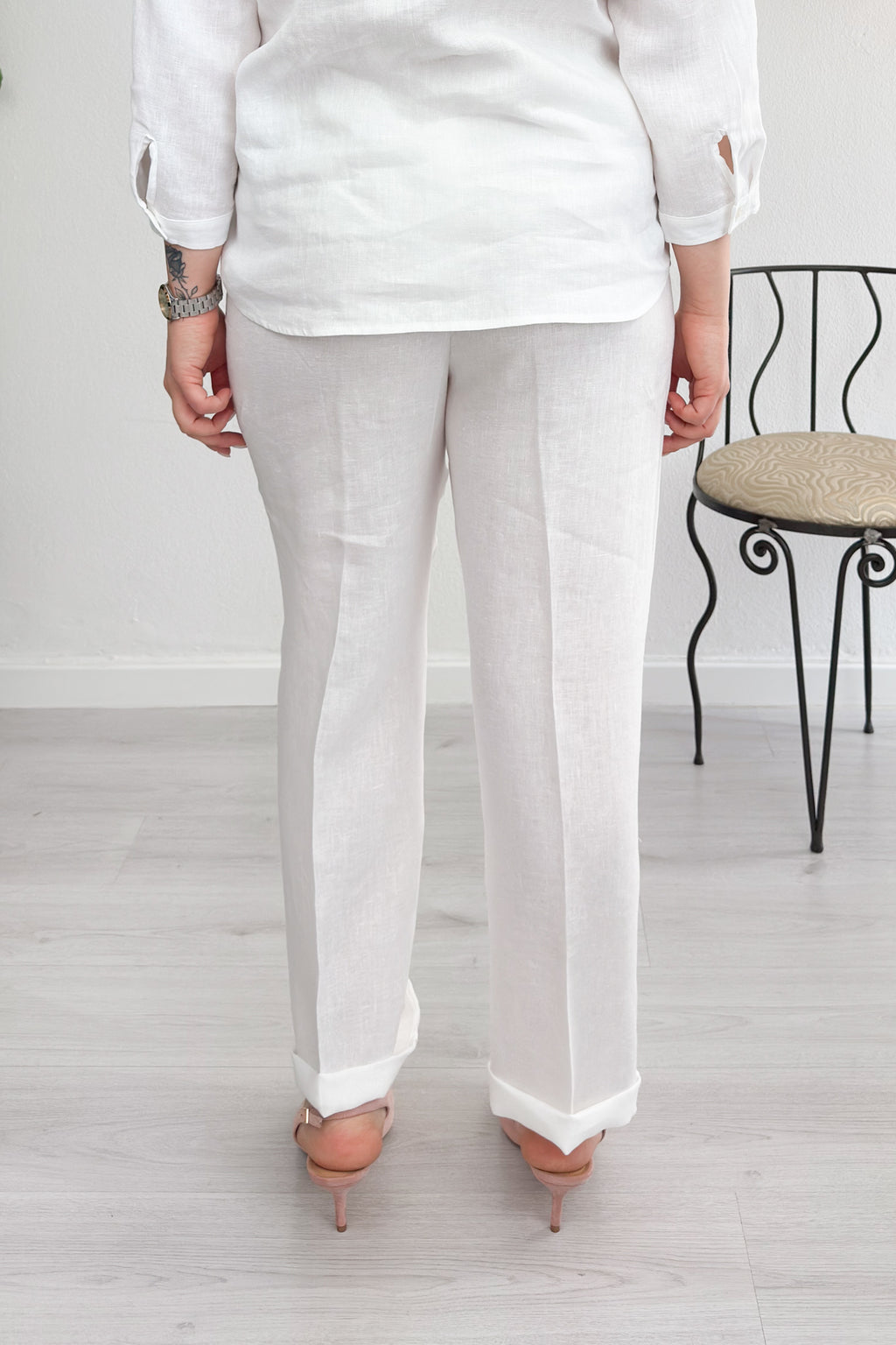 Jogger in tela di lino EMME