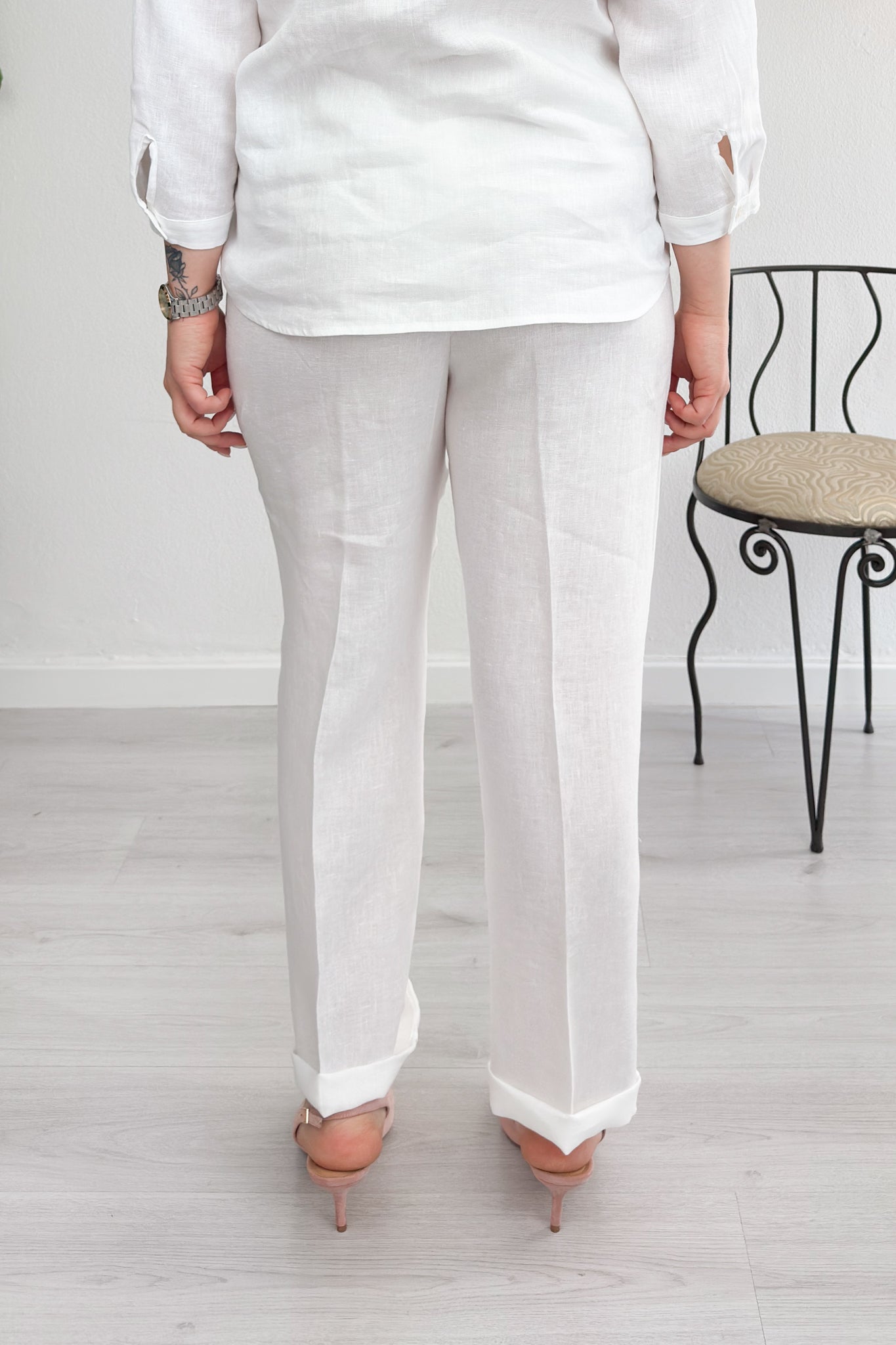 Jogger in tela di lino EMME