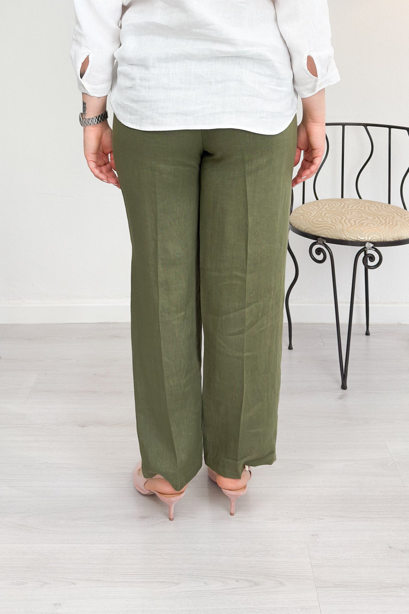 Jogger in tela di lino EMME