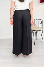 Pantalone straight in lino EMME