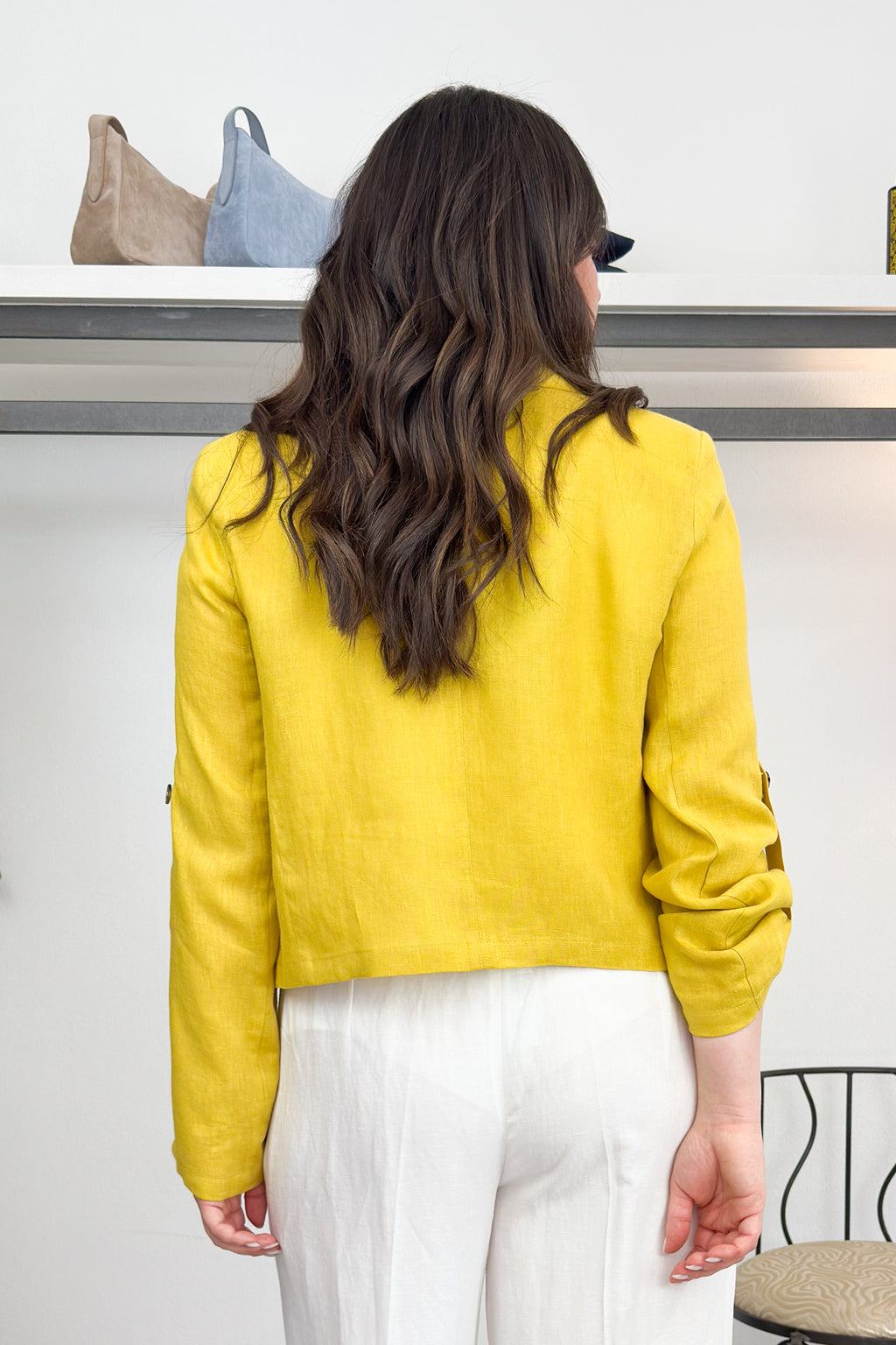Blazer corto in lino EMME