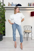 T-shirt con rouches EMME