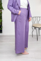Pantalone straight in lino EMME