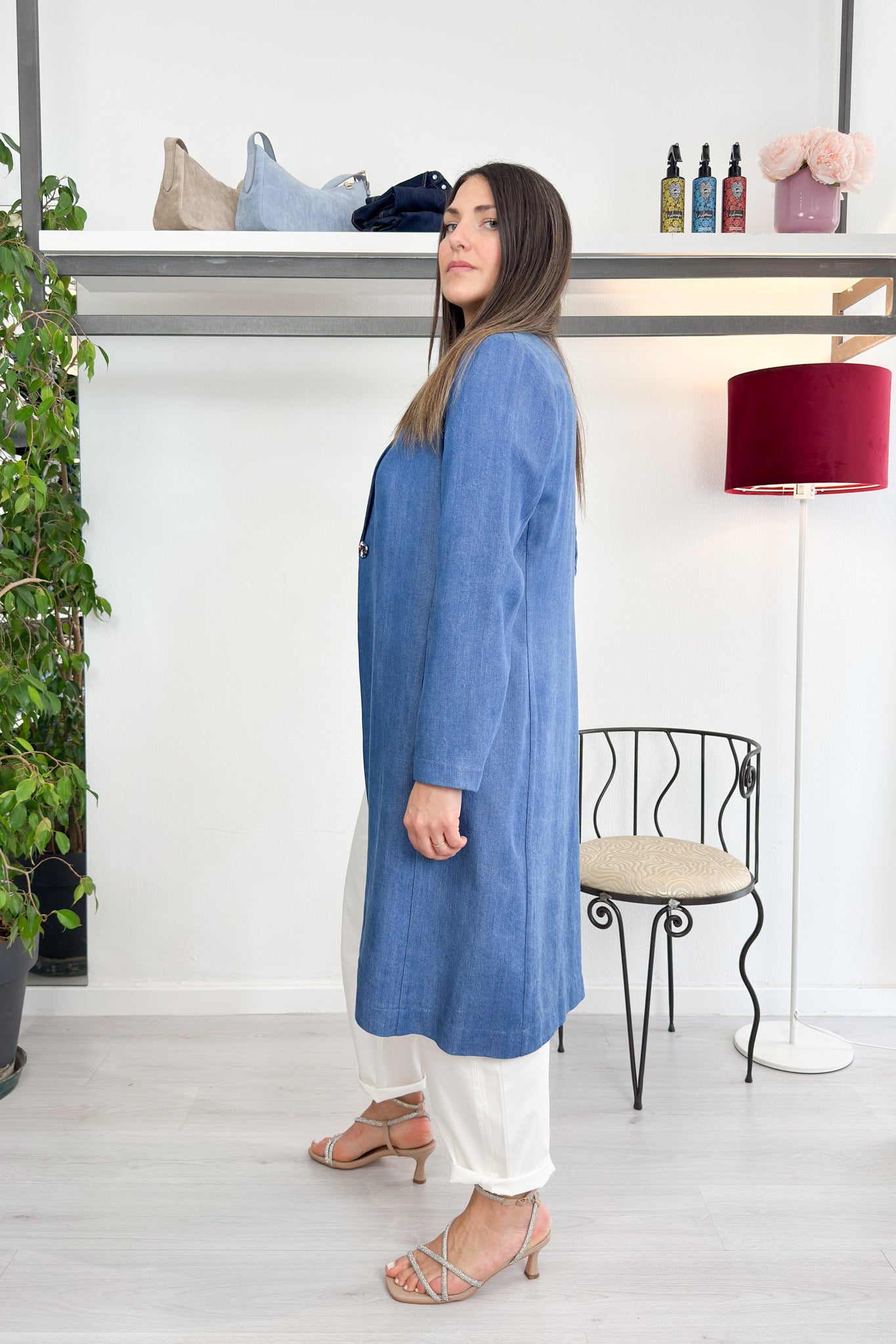 Giacca lunga in denim LANACAPRINA